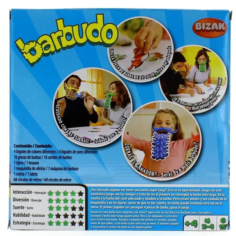 BIZAK Juego Infantil Barbudo- Juegos De Mesa|Juegos Y Juguetes Educativos