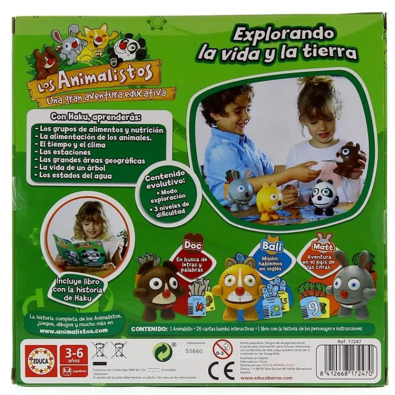 EDUCA Juegos Y Juguetes Educativos|Juego Los Animalistos Haku El Osito Panda