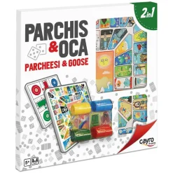 CAYRO Juego Parchís y Oca para 4 Jugadores- Juegos De Mesa