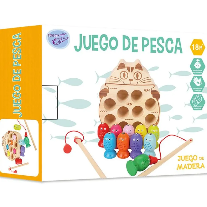 DRIM DISCOUNT Juego Pesca de Madera- Juegos De Madera|Juegos Y Juguetes Educativos