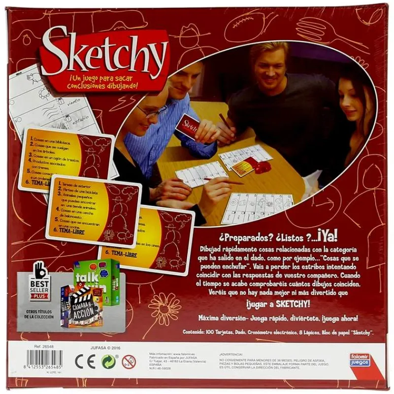 FALOMIR Juego Sketchy Best Seller- Juegos De Mesa