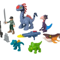 IMAGINEXT Figuras Y Figuras De Acción|Jurassic World El Renacer Conjunto Figuras Acción con Humano