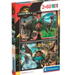 CLEMENTONI Jurassic World Puzzle 2x60 Piezas- Puzzles Y Construcciones