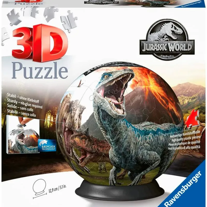 RAVENSBURGER Jurassic World Puzzleball 3D 72 Piezas- Puzzles Y Construcciones