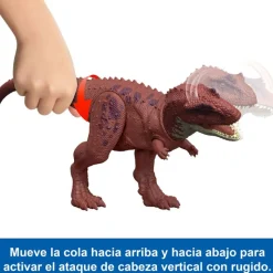 MATTEL Jurassic World Rugido Salvaje Aucasaurio- Electrónicos