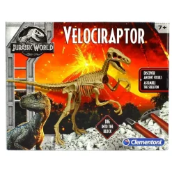 CLEMENTONI Jurassic World Velociraptor con Escenario- Juegos Y Juguetes Educativos