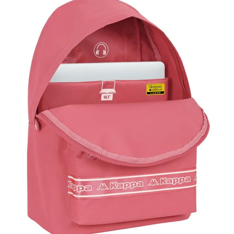 SAFTA Kappa Mochila Escolar Portátil Rosa- Escolar