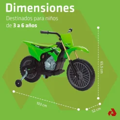 INJUSA Kawasaki KX85 12V Moto Batería- Vehículos Con Batería O Motor