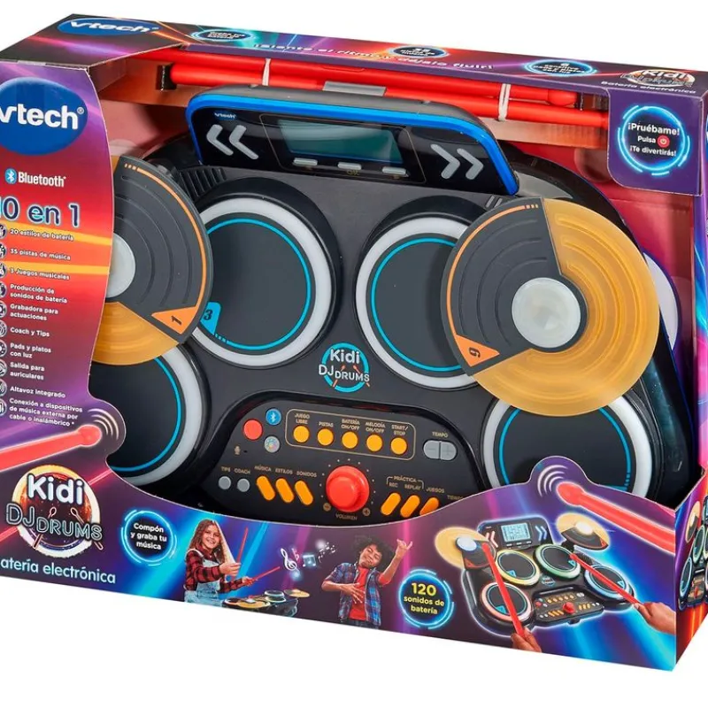 VTECH Kidi DJ Drums Batería Electrónica- Instrumentos Musicales