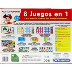 CLEMENTONI Juegos Y Juguetes Educativos|Kit 8 juegos en 1