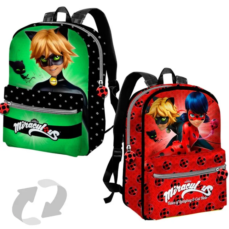 KARACTERMANIA Ladybug Mochila Reversible Catz Mediana- Escolar