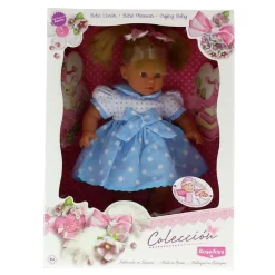 ROSA TOYS Lara la Muñeca Bebé Llorona con Vestidito Azul- Muñecas