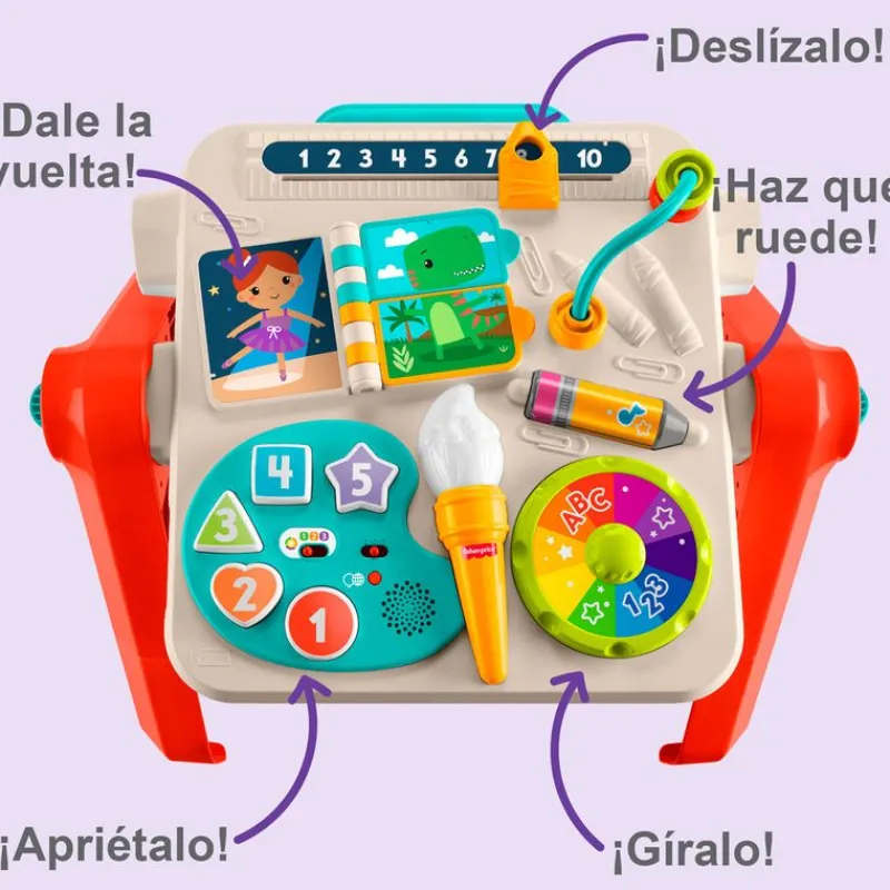 FISHER PRICE Primera Infancia Y Preescolar|Laugh & Learn Mesa de Actividades 4 en 1 y Caballete