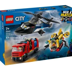 LEGO City Helicóptero, Camión Bomberos, Submarino- Lego