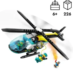 LEGO Lego|City Helicóptero de Rescate para Emergencias