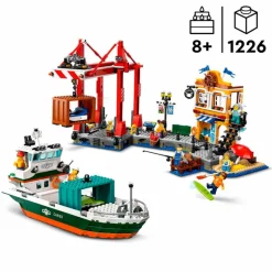 LEGO Lego|City Puerto Marítimo con Buque de Mercancías