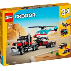 LEGO Creator Camión Plataforma con Helicóptero- Lego