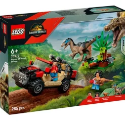 LEGO Lego|Jurassic World Huida en Todoterreno y Raptor al Acecho