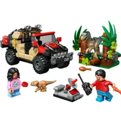 LEGO Lego|Jurassic World Huida en Todoterreno y Raptor al Acecho