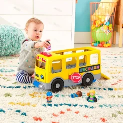 FISHER PRICE Primera Infancia Y Preescolar|Vehículos, Trenes Y Parkings|Little People Autobús Escolar Amarillo Grande