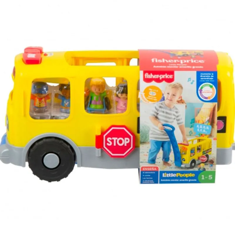 FISHER PRICE Primera Infancia Y Preescolar|Vehículos, Trenes Y Parkings|Little People Autobús Escolar Amarillo Grande