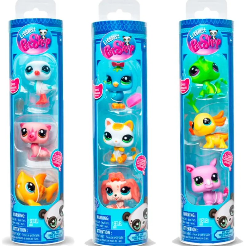 BANDAI Muñecas|Littlest Pet Shop Pack 3 Mascotas Surtido