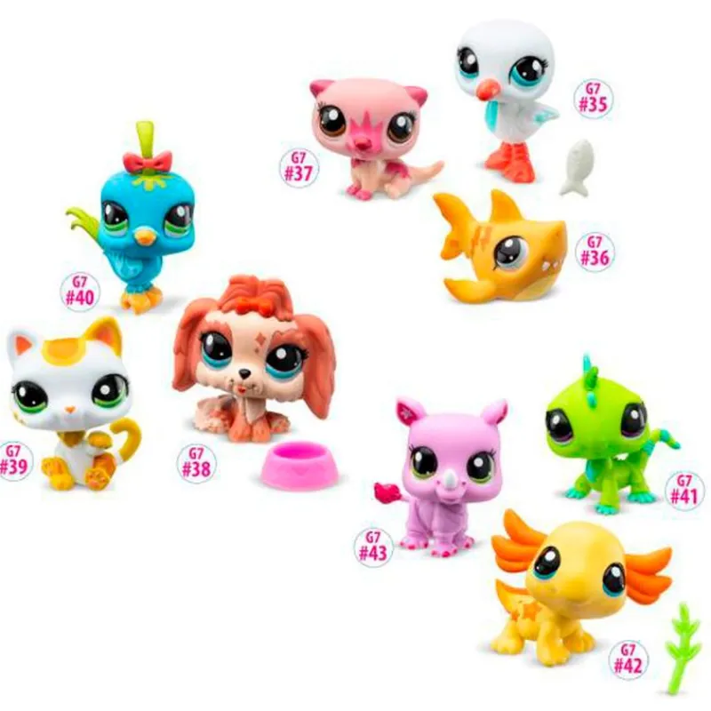 BANDAI Muñecas|Littlest Pet Shop Pack 3 Mascotas Surtido