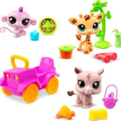 BANDAI Littlest Pet Shop Pack Juegos Safari- Figuras Y Figuras De Acción