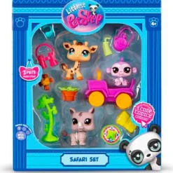 BANDAI Littlest Pet Shop Pack Juegos Safari- Figuras Y Figuras De Acción