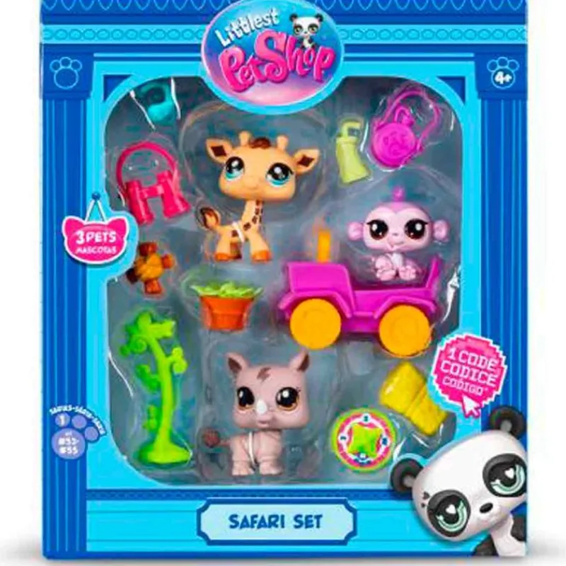BANDAI Littlest Pet Shop Pack Juegos Safari- Figuras Y Figuras De Acción