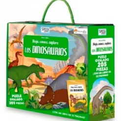 SELECCION DRIM Juegos Y Juguetes Educativos|Los Dinosaurios Puzzle + Libro