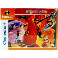 CLEMENTONI Los Increíbles 2 Puzzle 104 Piezas- Puzzles Y Construcciones