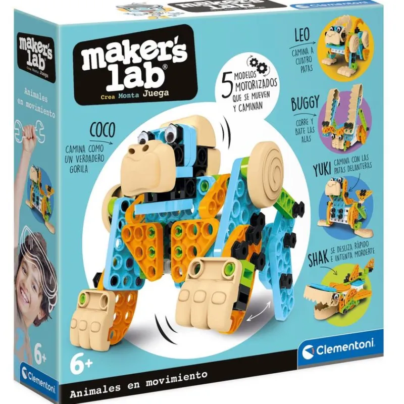 CLEMENTONI Maker's Lab - Animales en Movimento- Juegos Y Juguetes Educativos