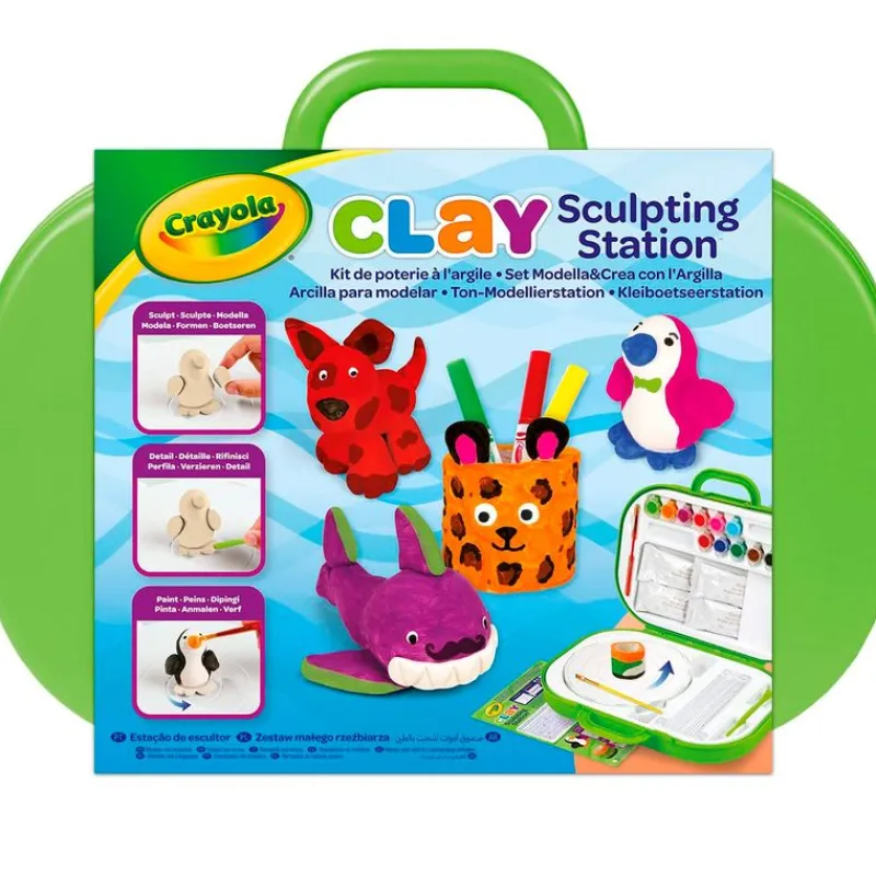 CRAYOLA Maletín Estación Crea y Moldea Arcilla- Manualidades