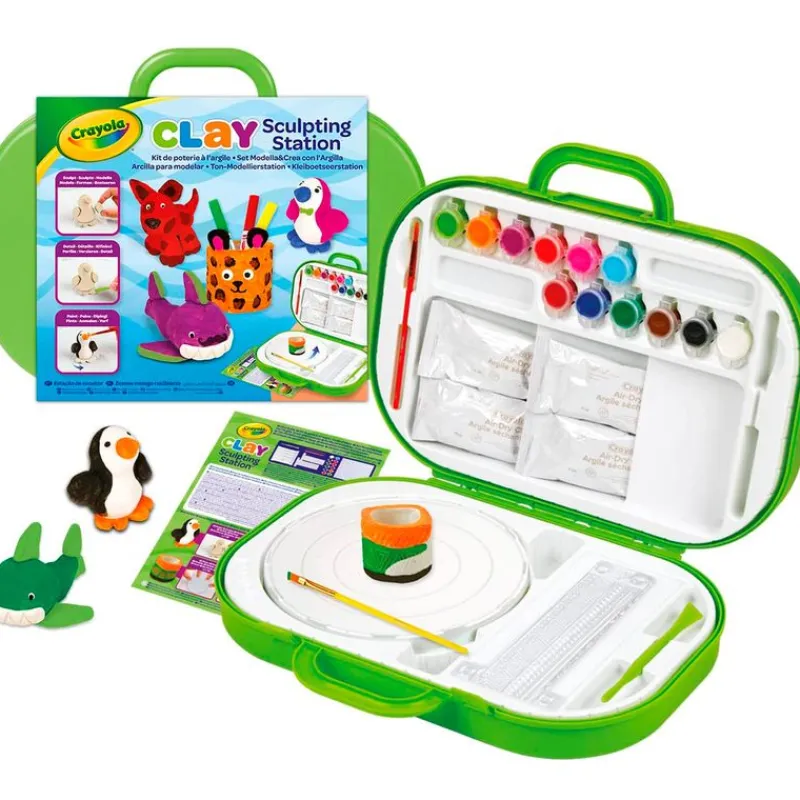 CRAYOLA Maletín Estación Crea y Moldea Arcilla- Manualidades