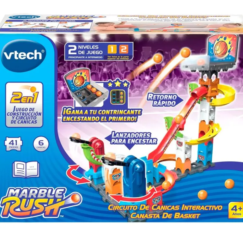 VTECH Marble Rush Canasta de Basket Circuito Canicas- Primera Infancia Y Preescolar