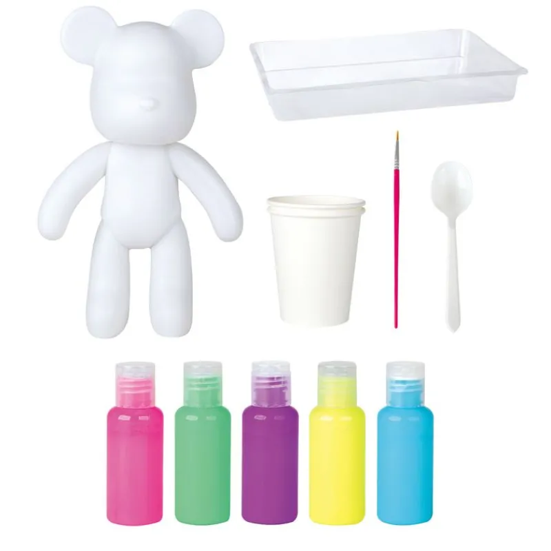 TOY PARTNER Manualidades|Marbleous Bear Crea tu Oso de Colores Neón