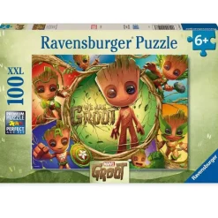 RAVENSBURGER Puzzles Y Construcciones|Marvel Groot Puzzle 100 Piezas XXL