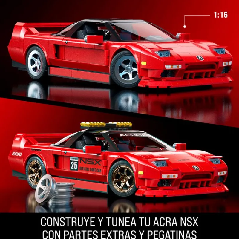 MATTEL Brick Shop Hot Wheels '90 Acura NSX Elite Series- Lego Architecture|Coches Otras Escalas