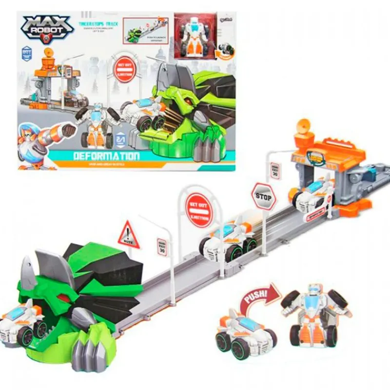 DRIM DISCOUNT Vehículos, Trenes Y Parkings|Max Robot Pista con Coche