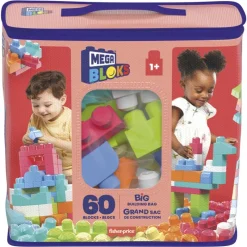MEGABLOKS Mega Bloks First Builders ECO Bolsa 60 Rosa- Puzzles Y Construcciones