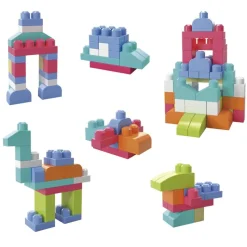 MEGABLOKS Mega Bloks First Builders ECO Bolsa 60 Rosa- Puzzles Y Construcciones