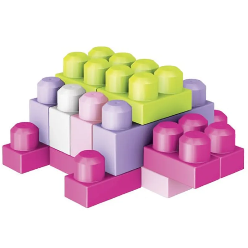 MEGABLOKS Mega Bloks First Builders ECO Bolsa 60 Rosa- Puzzles Y Construcciones