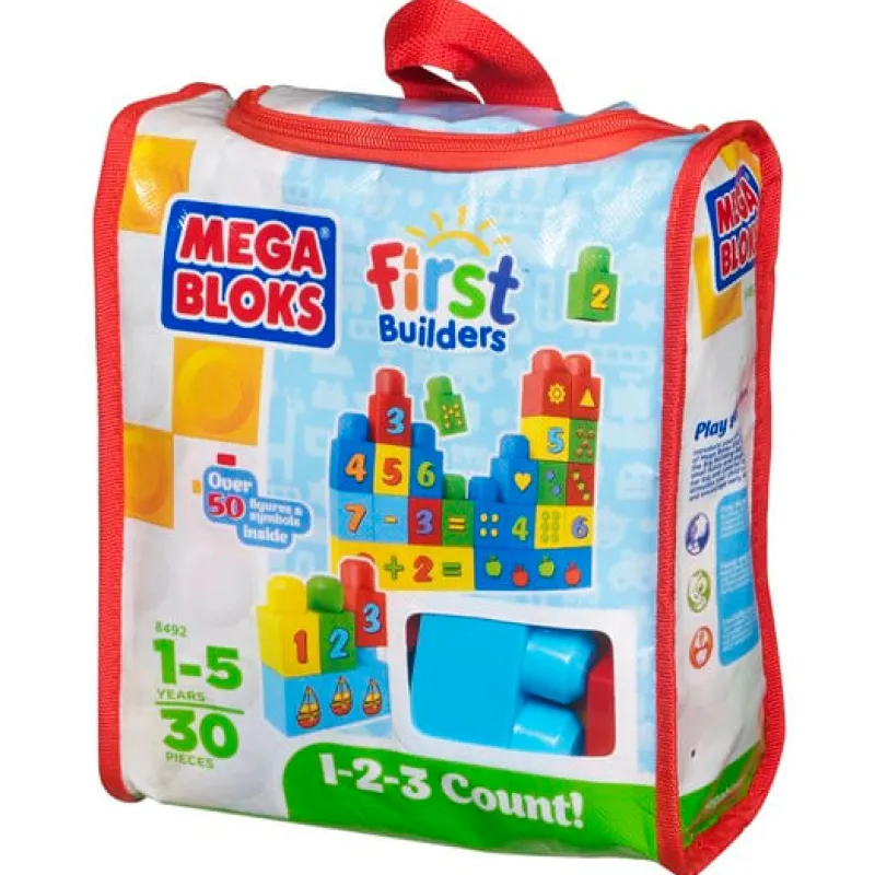 MEGABLOKS Mega Bloks First Builders ECO Bolsa 1, 2, 3 …¡Números!- Puzzles Y Construcciones