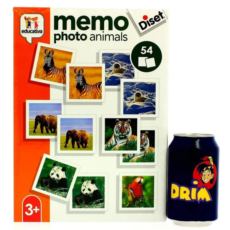 DISET Memo Photo Animals- Juegos Y Juguetes Educativos