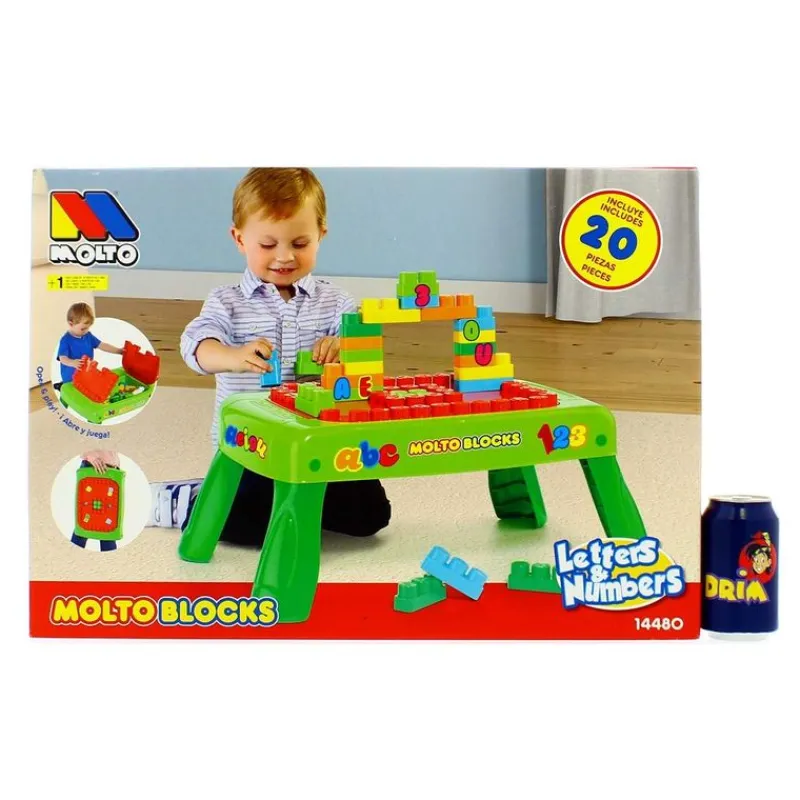 MOLTO Puzzles Y Construcciones|Primera Infancia Y Preescolar|Mesa Bloques 20 Piezas
