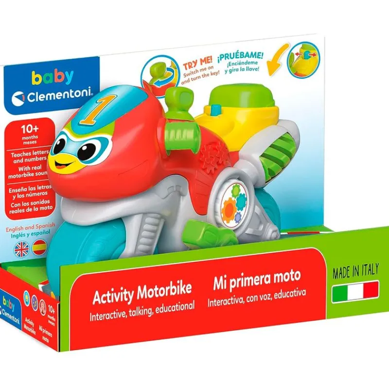 CLEMENTONI Mi Primera Moto Interactiva- Vehículos, Trenes Y Parkings
