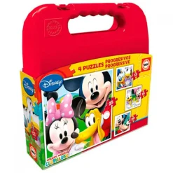 EDUCA Mickey Maleta Puzzle Progresivo- Puzzles Y Construcciones