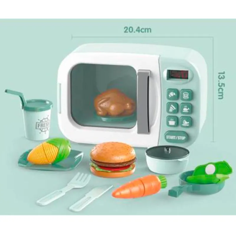 DRIM DISCOUNT Microondas Infantil con Accesorios- Juegos Y Juguetes De Imitación
