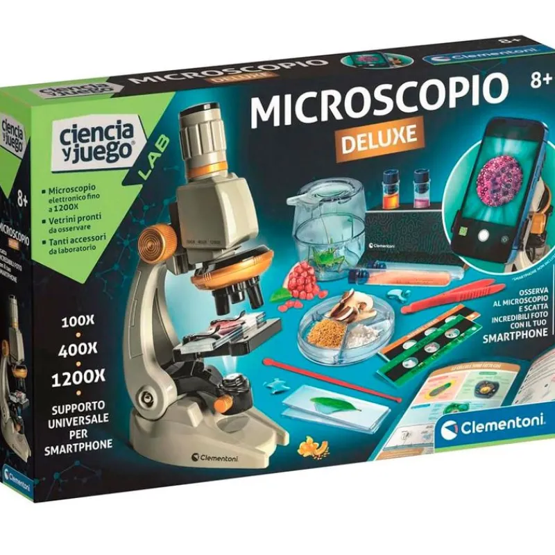 CLEMENTONI Microscopio Deluxe- Juegos Y Juguetes Educativos